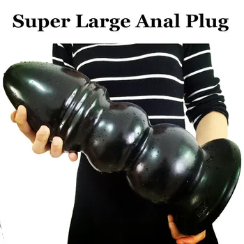 FAAK 4.96 centimetru grosime Super mare Anal Plug Negru Anus Masaj Erotic jucarii Sexuale Cur Dop Forma de Turn gigant anal dildo butt plug