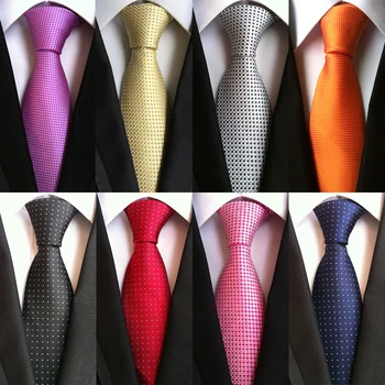 Fabrica de Vânzător 8cm Bărbați Clasic de Cravata Jacquard Țesute cravatta Legături Solide Puncte Pleduri de Afaceri de Moda Fulare Accesorii de Petrecere