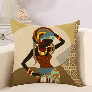 Fabrica direct nouă femei din Africa de imprimare naționale stil de decorațiuni interioare față de pernă față de pernă pat dormitor spate pillowcover