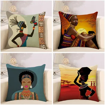 Fabrica direct nouă femei din Africa de imprimare naționale stil de decorațiuni interioare față de pernă față de pernă pat dormitor spate pillowcover