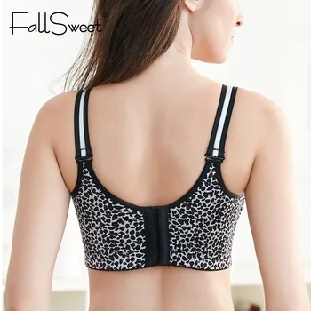 FallSweet Sexy Leopard Sutiene pentru Femei Sârmă Gratuit Push-Up Sutien Bandaj fără Sudură Lenjerie Plus Dimensiunea Lenjerie de corp