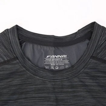 FANNAI Compresie Funcționare T-shirt Pentru Bărbați Strâns Sportwear Uscat Fit Gym Fitness Tricou Barbati Maneca Lunga Formare Tricou AM311