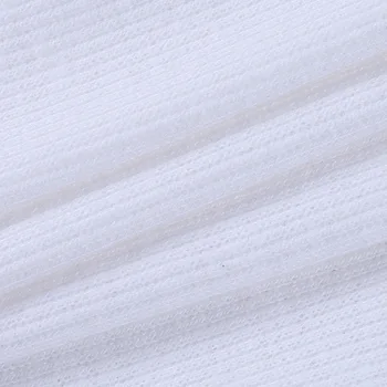 FANTOYE Alb cu Maneci Lungi de Bază T-shirt Femei de Moda Toamna cu Nervuri Bodycon Topuri de Cultură Solid O Scurtă Gât Teuri Streetwear 2020