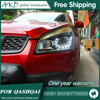 Faruri Pentru Masina Nissan 2007-2016 Qashqai DRL Lumini de Zi Lampa de Cap cu LED Bi Xenon Bec Lumini de Ceata Accesorii Auto