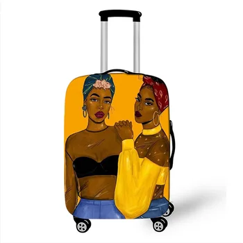 Fată din africa portbagajului Afro femei bagajelor de Călătorie acoperă Accesorii elastic cărucior cazul valiza acoperire pentru 18-32 inch