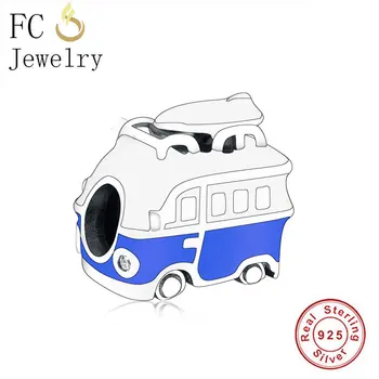 FC Bijuterii se Potrivesc Original de Brand Farmec Brățară Argint 925 Multicolor Email de Autobuz Van Șirag de mărgele Cu Email Pentru a Face Berloque 2020