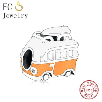 FC Bijuterii se Potrivesc Original de Brand Farmec Brățară Argint 925 Multicolor Email de Autobuz Van Șirag de mărgele Cu Email Pentru a Face Berloque 2020