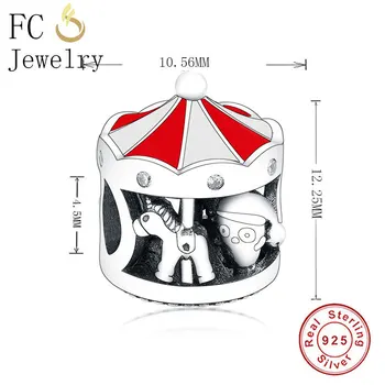 FC Bijuterii se Potrivesc Original de Brand Farmec Brățară Argint 925 Pălărie Pinguin Unicorn Bruno Carusel Face de Crăciun Berloque 2019