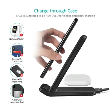 FDGAO 30W Qi Wireless Charger Stand 2 IN 1 QC 3.0 Încărcare Rapidă Stand Pentru iPhone 12 11 X XR XS 8Plus Samsung S10 S20 Nota 10 9