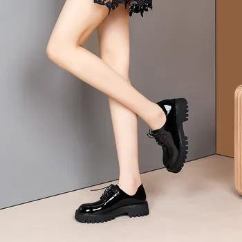 FEDONAS de Moda Handmade Pantofi Pentru Femei din Piele Platforma Cross Legat Tocuri Indesata Pompe de Nunta Pantofi de Dans Femeie