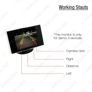 FEELDO 4-Senzor de Auto Video Retrovizoare Vizuale Senzor de Parcare Backup Sistem Radar Video Kit #HQ877