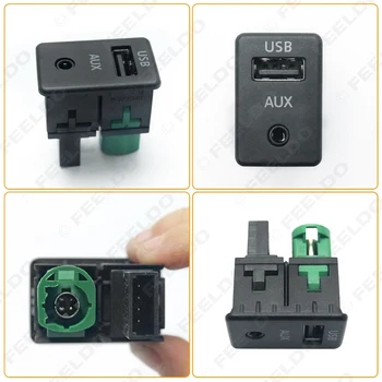 FEELDO Pentru Volkswagen Passat Tiguan Touran USB AUX Switch Plug USB AUX Suprafață de Locuințe Cablu RCD510 3CD 035 249