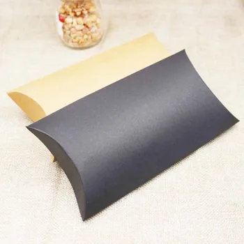 FeiLuanCustom 30buc hârtie cadou cutie de bomboane favoarea ambalare perna box maro/negru culoare ambalare cadou și afișa caseta custom cost suplimentar