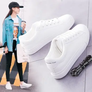 Femei Adidași 2020 Caual Pantofi de Moda Alb Adidas Rotund Toe Dantela-Up Platforma Zapatillas Mujer benzi Reflectorizante Designer