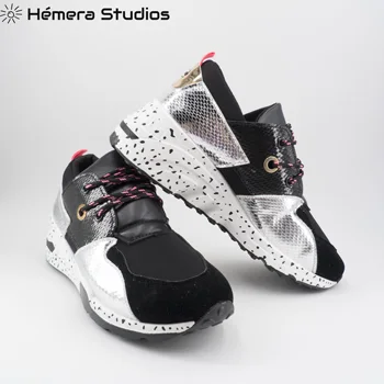 Femei Adidași cu cabluri classic cortez pantofi pentru Femei de Vară 2020 sneaker black silver smart casual confortabil