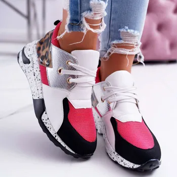 Femei Adidași din Piele PU Textile Combinație Femei Pantofi de Sport cu Talpă Comfortalble Femei Pantofi de Lux Adidași Plus Dimensiune