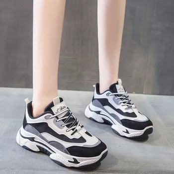 Femei Adidași Fund Gros Crescut Pantofi Primavara Toamna Casual Respirabil Dantela-Up Versiunea coreeană de Toate-Meci Pantofi pentru Femei