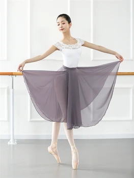 Femei Balet Fusta Tul Gimnastica Tricou Practică Rochii De Profesori Împachetări Balet Dans Balerina Sifon De Dans Yoga Fuste