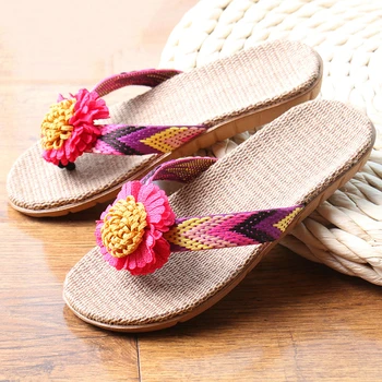 Femei Barbati In Papuci Vara Respirabil Diapozitive Pantofi De Plaja Doamnelor Pantofi De Interior Acasă Lenjerie De Pat Papuci De Casă Florale Flip Flops