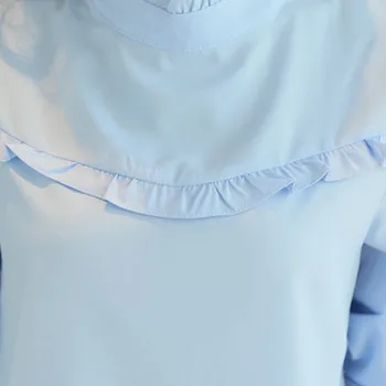 Femei Bluză Albă Cămașă de Sus Femme Casual Sta OL Lucru Solid Bluze 2 Stiluri