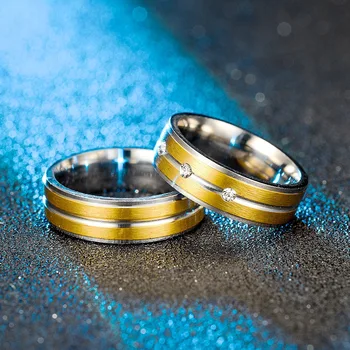 Femei Bărbați din Oțel Inoxidabil Lovers Inele de Cuplu Ridicata anillo 2020 de Culoare de Aur de Nunta Inel de Logodna Bijuterii