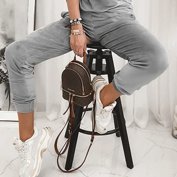 Femei Casual Elegant Solid Pantaloni De Catifea 2021 Primăvară Talie Mare Slim Fit Pantaloni Lungi De Toamnă Buzunare Moale Cald Pantaloni De Trening