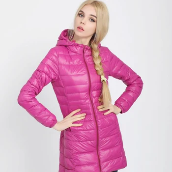 Femei cu Gluga Hanorac Brand Nou de Iarna Ultra Light Paltoane Lungi Femei Plus Dimensiune în Jos 4XL 5XL 6XL Jachete Femei Uza de Rață Parka