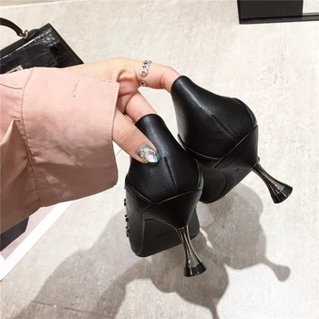 Femei de Moda a Subliniat Toe Slip on 2020 Doamnelor Pantofi cu Toc Stiletto pentru Partid Lady Rece Birou Negru Pantofi cu Toc Zapatillas Mujer