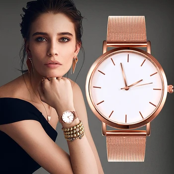 Femei de moda ceasuri Simplu romantică a Crescut de ceas de aur femei ceasuri doamnelor ceasuri relogio feminino reloj mujer de livrare directă