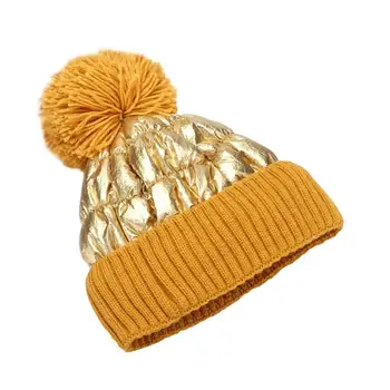 Femei de Moda de Iarna Căciuli Pălărie Cald Dublu Impermeabil Capace Drăguț de Acoperire Lână, Catifea Mingea Dulce Pălărie Tricot K1C3