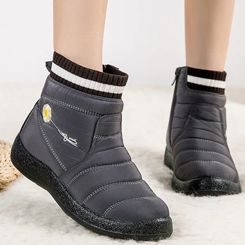Femei de moda de Iarnă Pantofi de Zăpadă Glezne Cizme Impermeabile Femei Casual Cizme de Zapada Cald Confortabil Pantofi pentru Femei Cizme