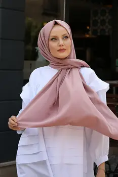 Femei De Moda Musulmană Eșarfe Șal Hijab Turcia Bumbac Șal Imprimate Casual Cu Model 2020-2021 Medina Raionul Șal În Aer Liber Pulbere