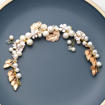 Femei De Moda Pearl Cristal Tiara De Mireasa Boho Bentițe Accesorii Bijuterii Vinde Fierbinte Pentru Fotografie De Nunta Petrecere Cadou Ornamente De Păr