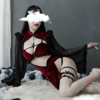 Femei Demon de Cosplay, Costume Sexy, Lenjerie Erotica Costum pentru Sex Văd Prin Iubire Live Cosplay Anime Clubwear Maid Dress