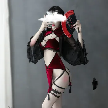 Femei Demon de Cosplay, Costume Sexy, Lenjerie Erotica Costum pentru Sex Văd Prin Iubire Live Cosplay Anime Clubwear Maid Dress