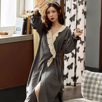 Femei Haine Plus Dimensiunea 5XL Mozaic Volane din Dantela de Bumbac Simplu Homewear de sex Feminin Vrac Elegant Dulce Stil coreean de Dormit Purta