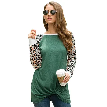 Femei Leopard Animal Print Harajuku Camasi de Primavara Toamna cu Maneci Lungi Femei Topuri Casual Vintage tee cămașă femme Plus Size 2XL