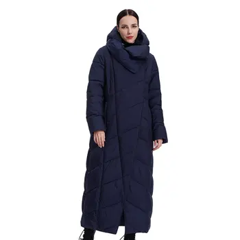 Femei lung jos jacheta parka uza cu capota gâscă matlasate strat de sex feminin, plus dimensiune cald bumbac canada haine pentru femei 19-150k