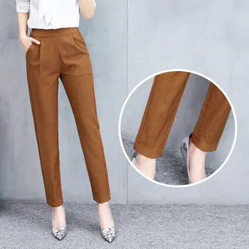 Femei Pantaloni Harem Glezna-lungime Pantaloni sex Feminin Clasic de Înaltă Talie Elastic Pantaloni Casual de Primavara Toamna de Moda Pantaloni Largi