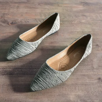 Femei Pantofi 2019 Primavara/Toamna Apartamente Noi de Moda Elegant Balerini Solid Subliniat Slip-on Superficial Respirabil Plus Dimensiune 33-43
