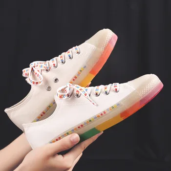 Femei Pantofi De Panza Adidași Curcubeu Unic 2020 Tendințe De Moda Primavara-Vara Vulcanizat Pantofi Fete Cool Formatori Top Scăzut 35-40