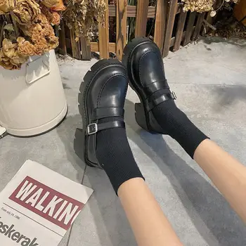 Femei Pantofi Platforma din Piele Mary jane Pantofi lolita Primăvara anului 2021 Doamnelor Fete Japoneze Tocuri inalte Fund Gros Pantofi cu tocuri joase