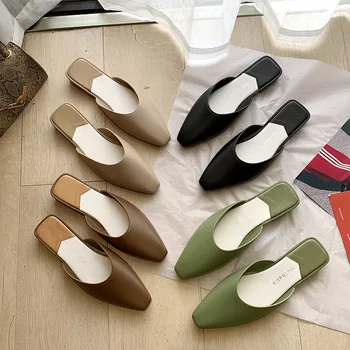 Femei Papuci de casa Bomboane de Culoare Apartamente Pantofi de birou & carieră, Casual, Pantofi Deget de la picior Pătrat Catâri Încălțăminte de Primăvară SummerJelly Slide Papuci