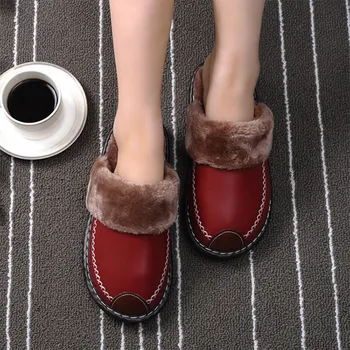 Femei Papuci de Iarnă Acasă Podea Moale Papuci Pentru Barbati Femeie de Interior de Pluș de Cusut Femei Pantofi Plat 2020 Pereche de Incaltaminte Casual