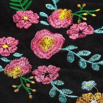 Femei pulovere pulover femei hoodies Femei Toamna Iarna Casual cu Maneci Lungi Broderii Florale Tricou Rochie D300720