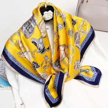 Femei Pură Eșarfă de Mătase Pătrat Brand 2021 Hangzhou Silk Bandana Folie pentru Imprimare Doamnelor Cravată de Mătase Naturală Pătrat Eșarfe