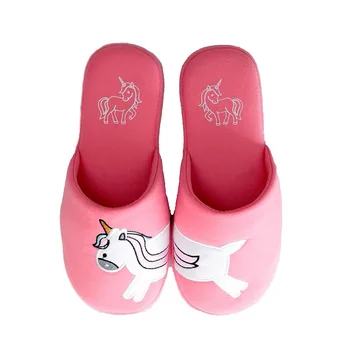 Femei roz și albastru deschis câine de pluș bumbac papuci pe teckel papuci de pluș