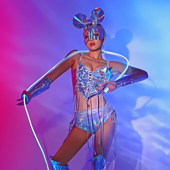 Femei Sexy Efectuarea Purta Seara DJ DS Gogo Costume de Dans Costum de Scenă Cântăreți Pol de Dans Dansatoare Bar Utilaje