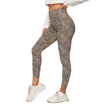 Femei Sexy Leopard de Imprimare fără Sudură Jambiere Talie Mare Casual Pantaloni se Potrivesc Perfect Solduri (XS/S/M/L/XL)