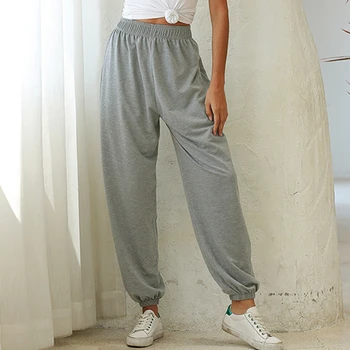 Femei Solide Pantaloni Sport 2020 Casual, Talie Mare Toate-meci Pantaloni Joggers Buzunar Plus Dimensiune pantaloni de Trening Femei Streetwear